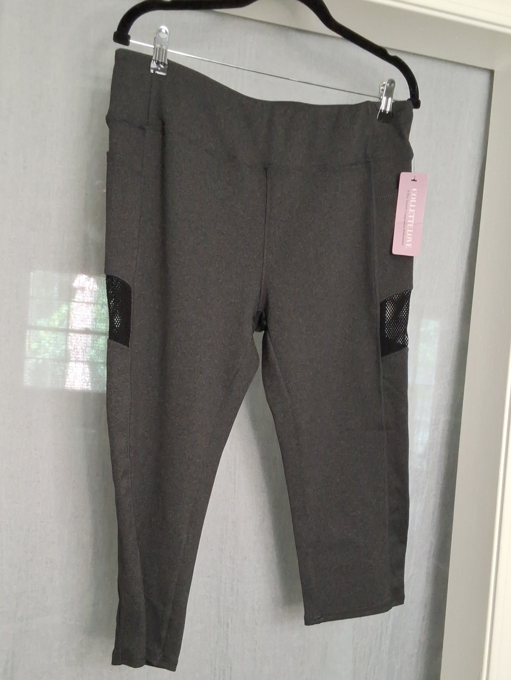 Collette Love Charcoal Mesh Pocket Capris